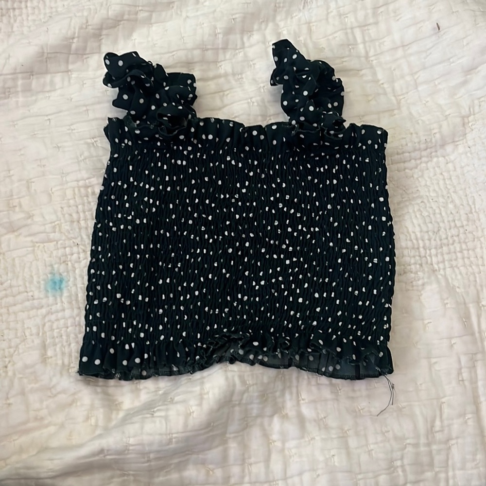 Green Polka Dot Tank Top
